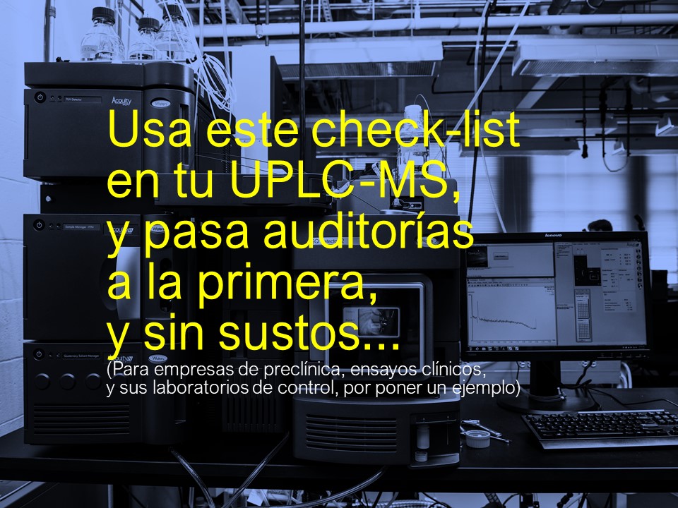 Check-list inspección informática de UPLC-MS